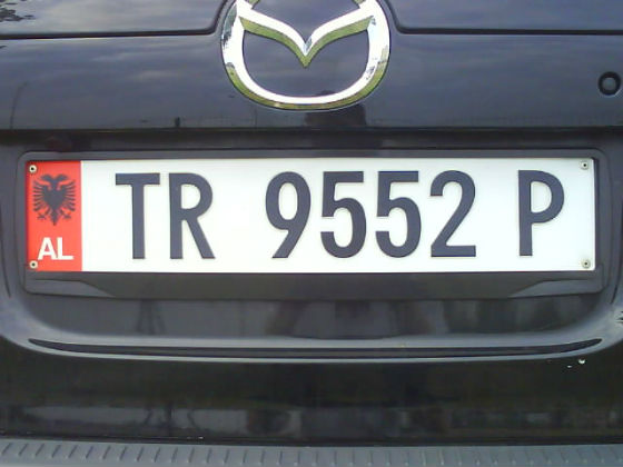 albania licence plate