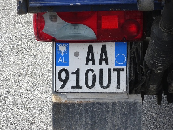 albania license plate