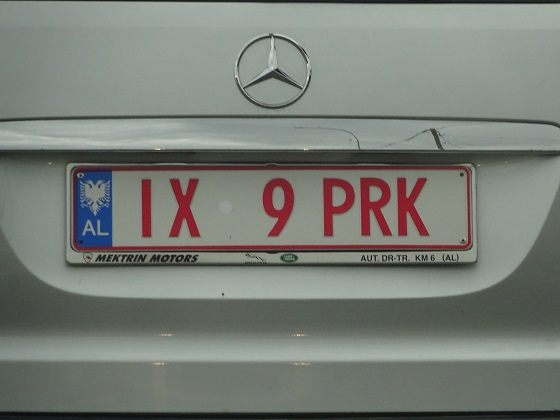 albania license plate