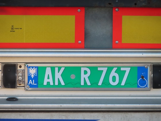 albania license plate