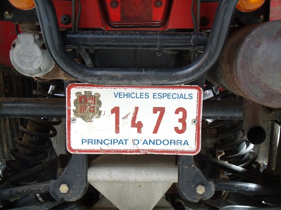 andorra license plate