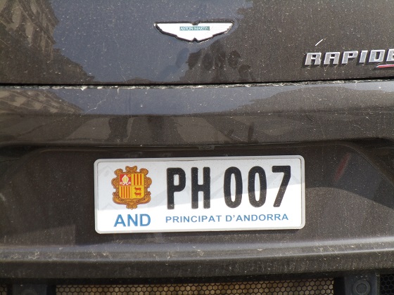 andorra license plate