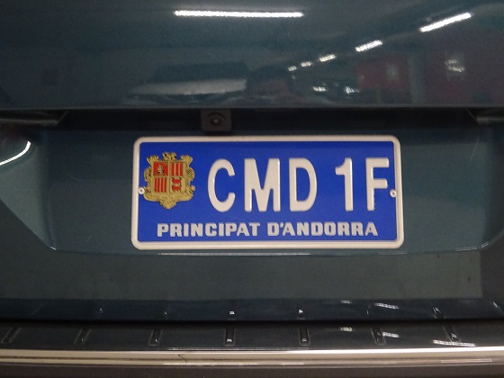 andorra license plate