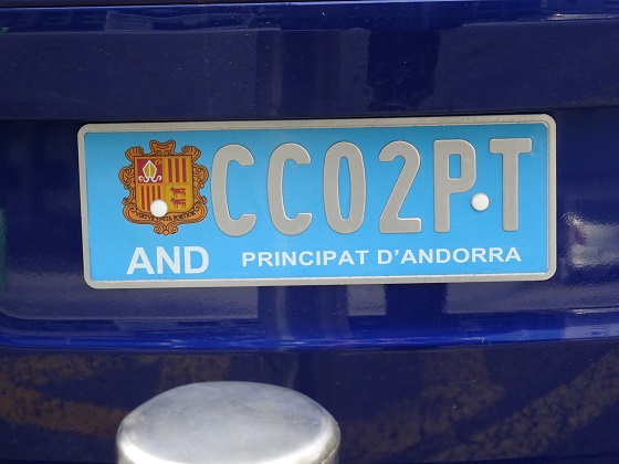 andorra license plate