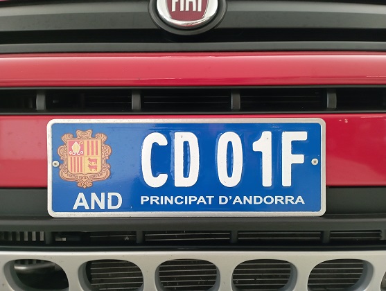 andorra license plate