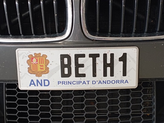 andorra license plate