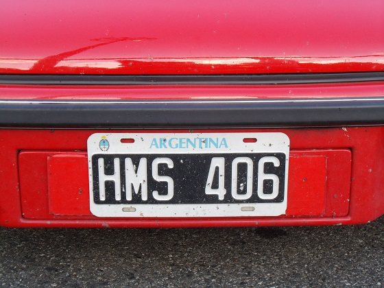 argentina license plate