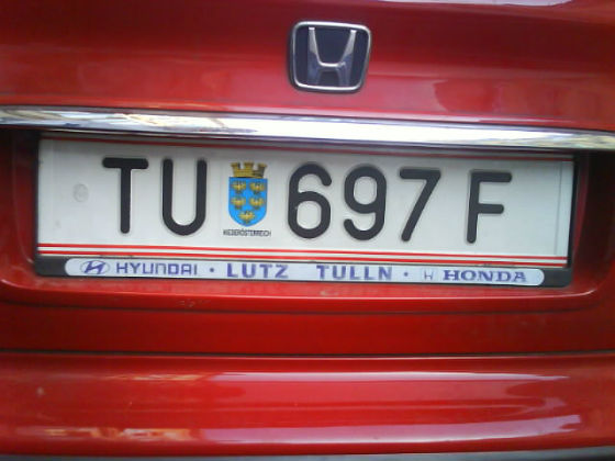 austria licence plate