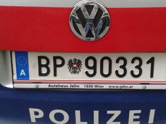 austria licence plate