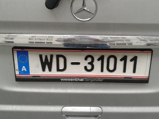 austria licence plate