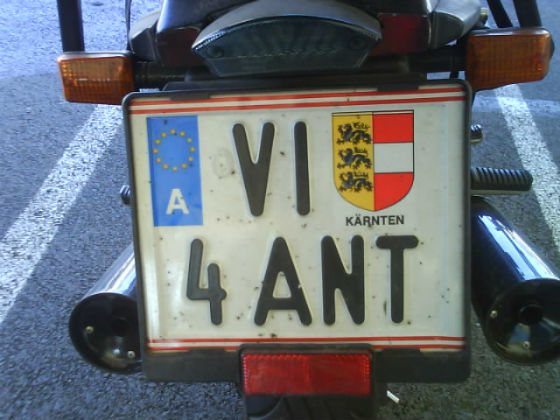 austria licence plate