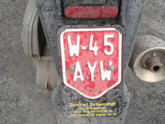 austria licence plate