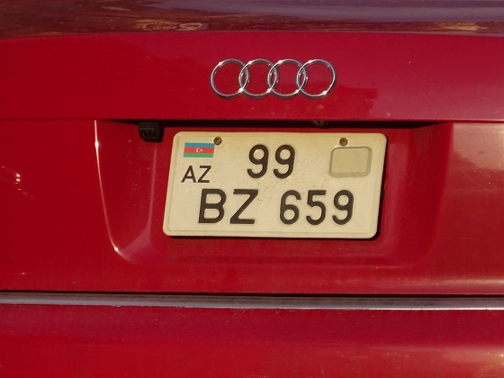 azerbaijan license plate