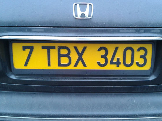 belarus licence plate