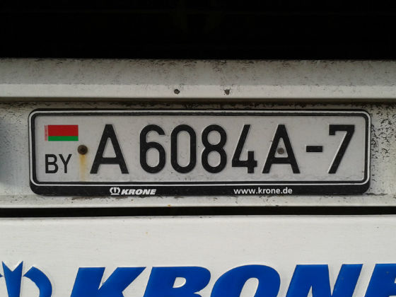 belarus licence plate