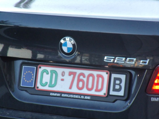 belgium licence plate