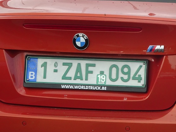 belgium license plate