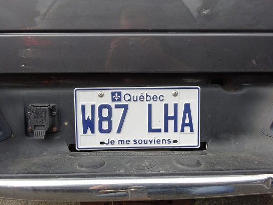 canada quebec license plate