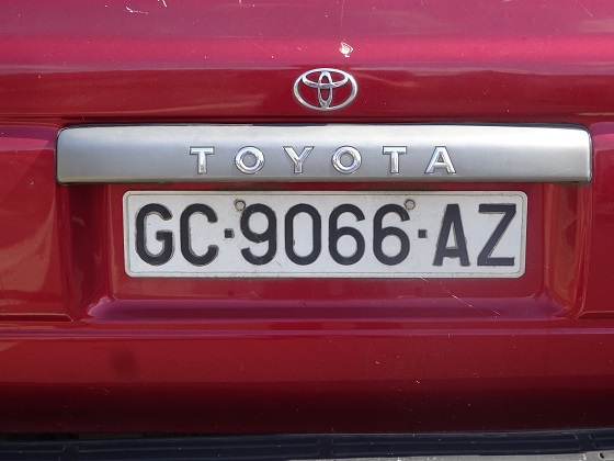 canary islands license plate