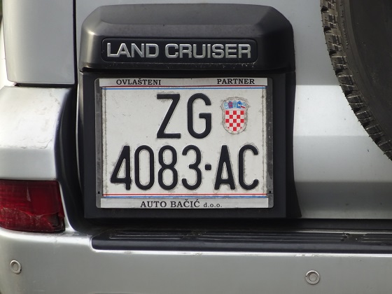 croatia license plate