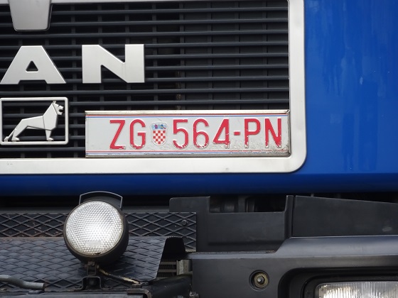 croatia license plate