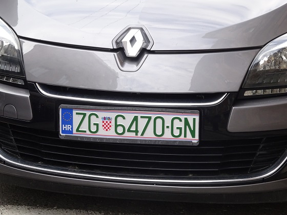 croatia license plate