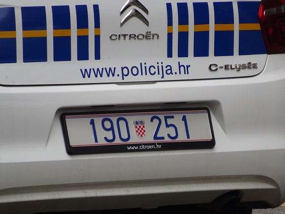 croatia license plate