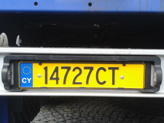 cyprus licence plate