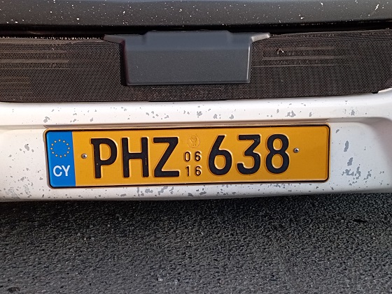 cyprus license plate