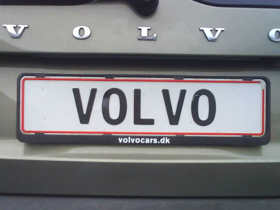 denmark licence plate