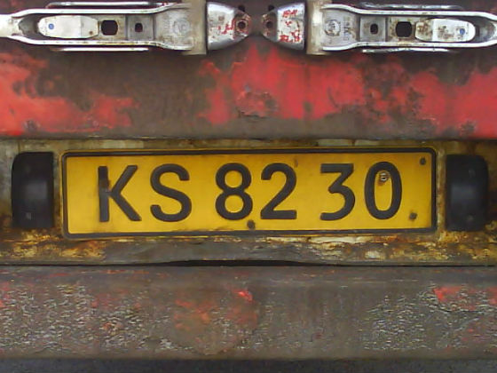 denmark licence plate