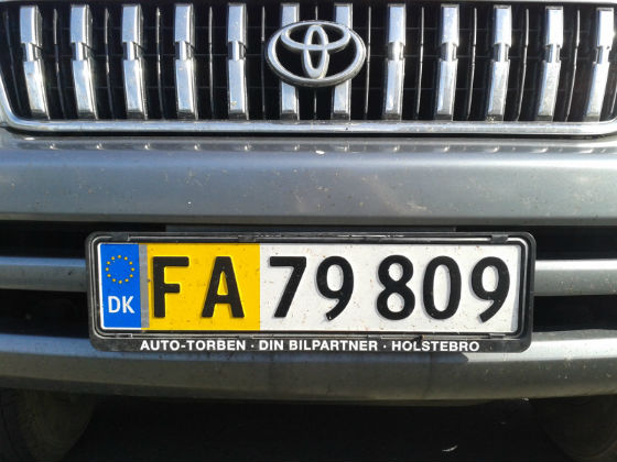 denmark license plate