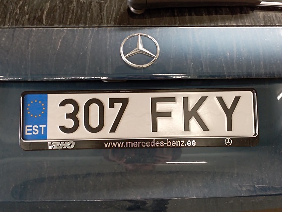 estonia license plate