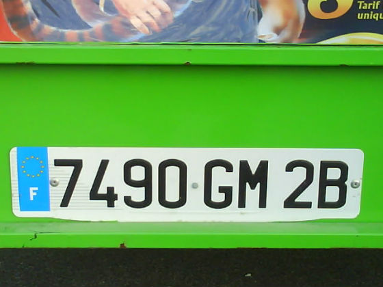 france licence plate