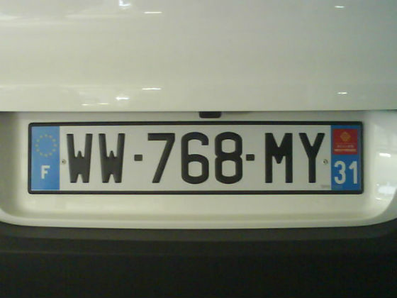 france licence plate