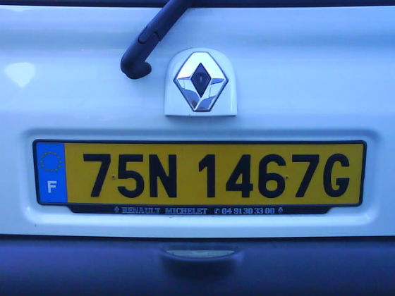 france licence plate