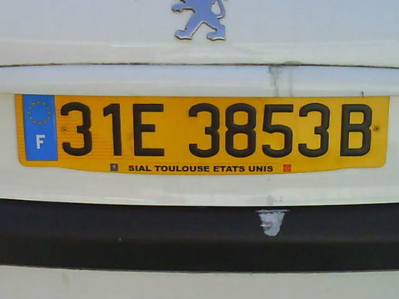 france licence plate