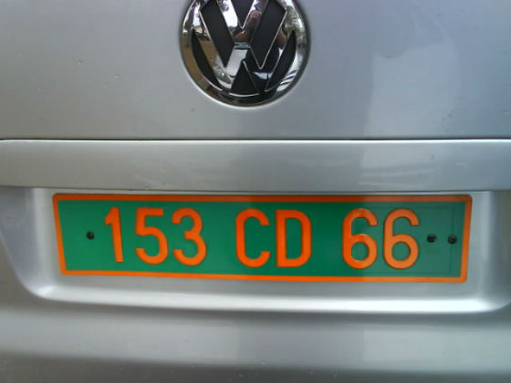 france licence plate