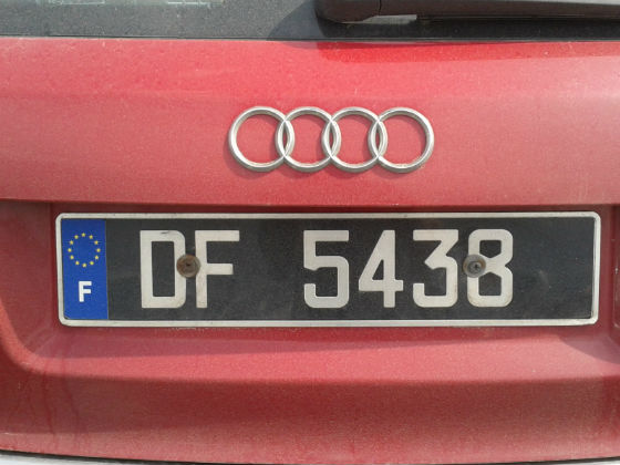 france licence plate