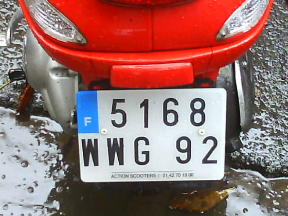 france licence plate