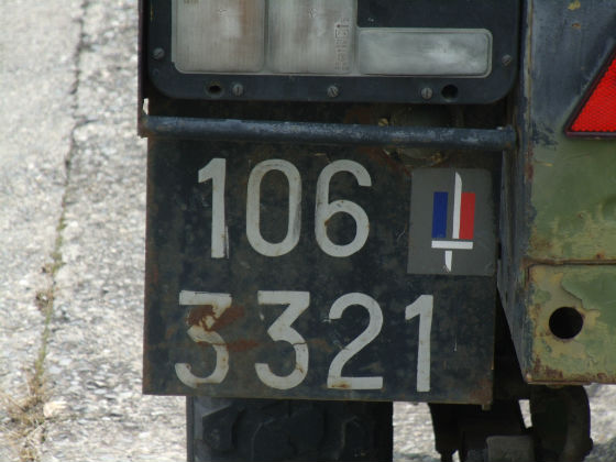 france license plate