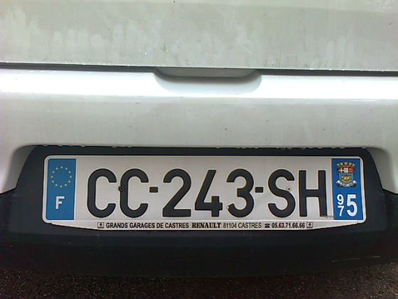 france license plate