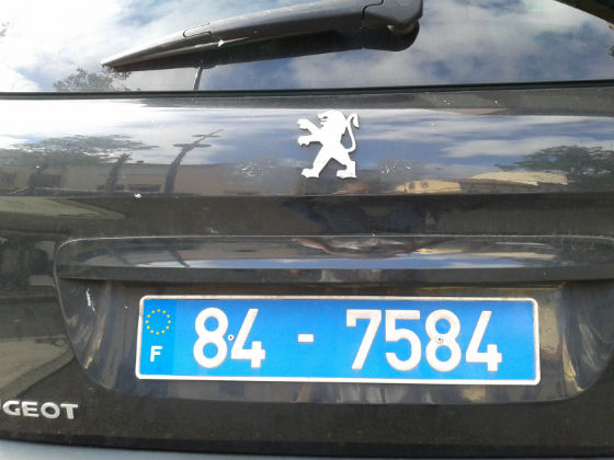 france license plate