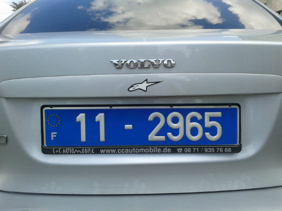 france license plate