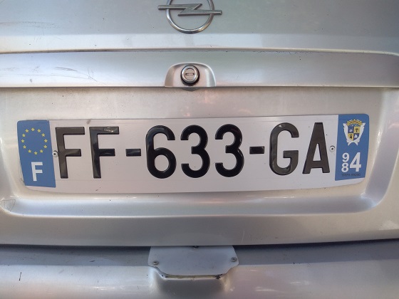 france license plate