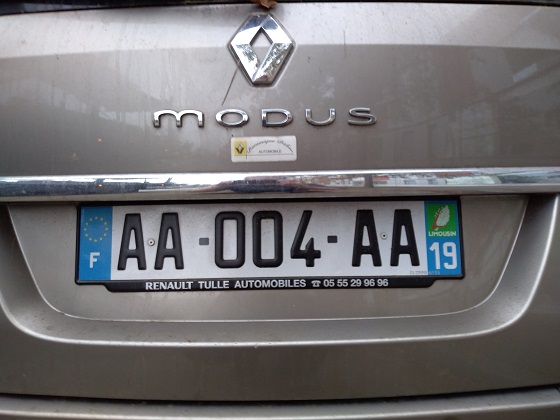 france license plate