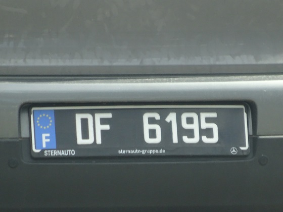 france license plate