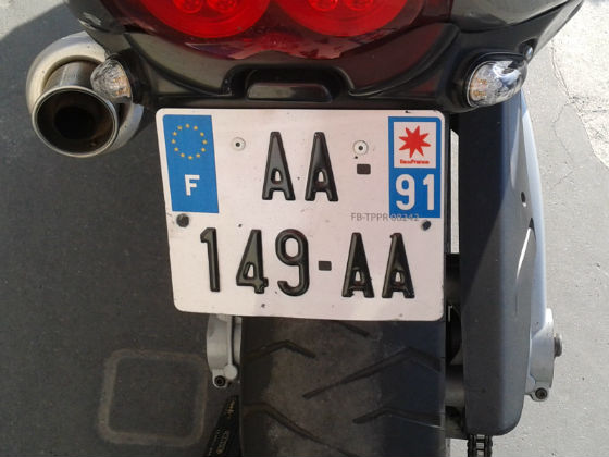 france license plate