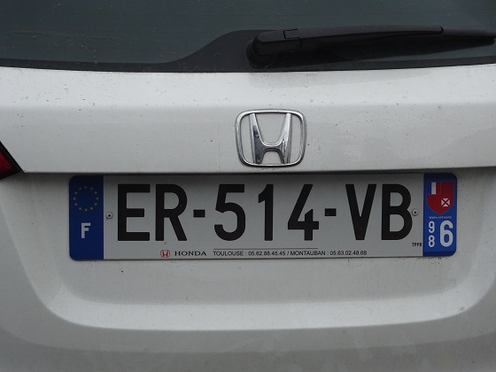 france license plate