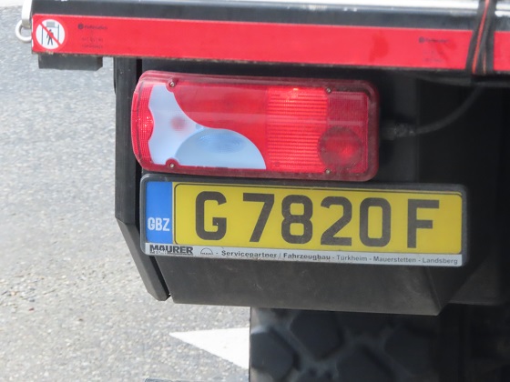 gibraltar license plate